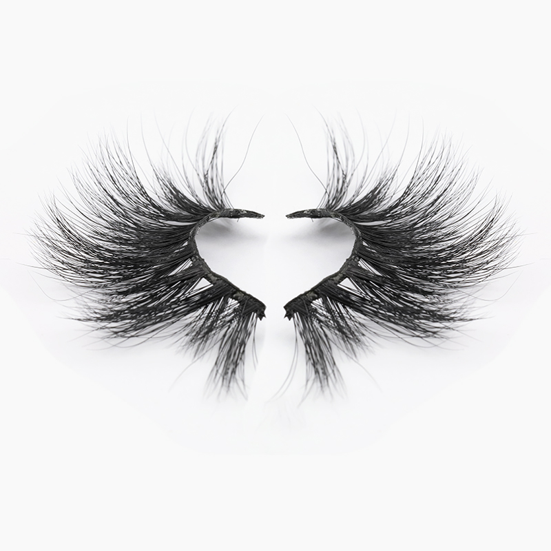 Private Box for 100% Real Mink Fur 25mm Strip Lashes Attractive and Dramactic in the US 25mm Eyelashes YY120